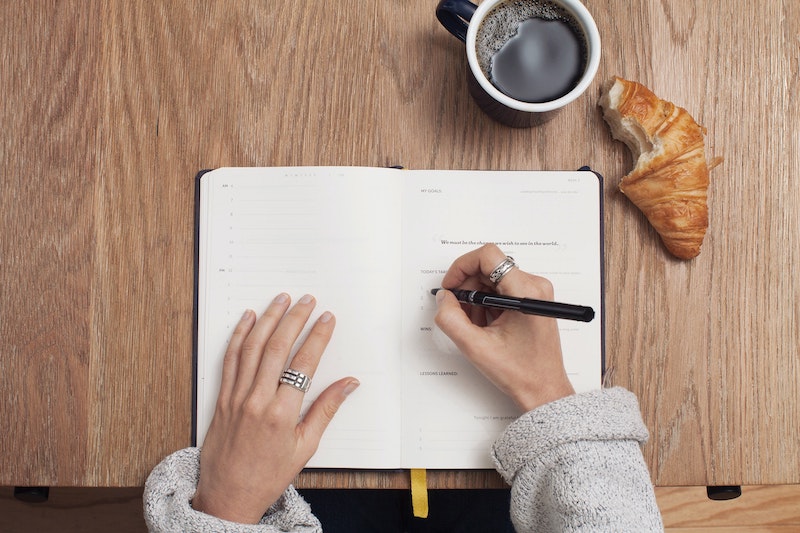 picture of a hand writing